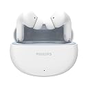 PHILIPS TAT1269 Bluetooth Truly Wireless in Ear Earbuds with mic, 13mm Drivers, BT 5.4, 40H Playtime, IPX5, Fast Charging, Touch Controls, Voice Assistant, Mono Mode, LED Indicator (Bright White) gallery image