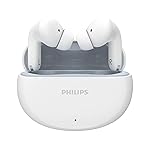 Philips TAT1269 Bluetooth Truly Wireless in Ear Earbuds with mic, 13mm Drivers, BT 5.4, 40H Playtime, IPX5, Fast Charging, Touch Controls, Voice Assistant, Mono Mode, LED Indicator (Bright White)