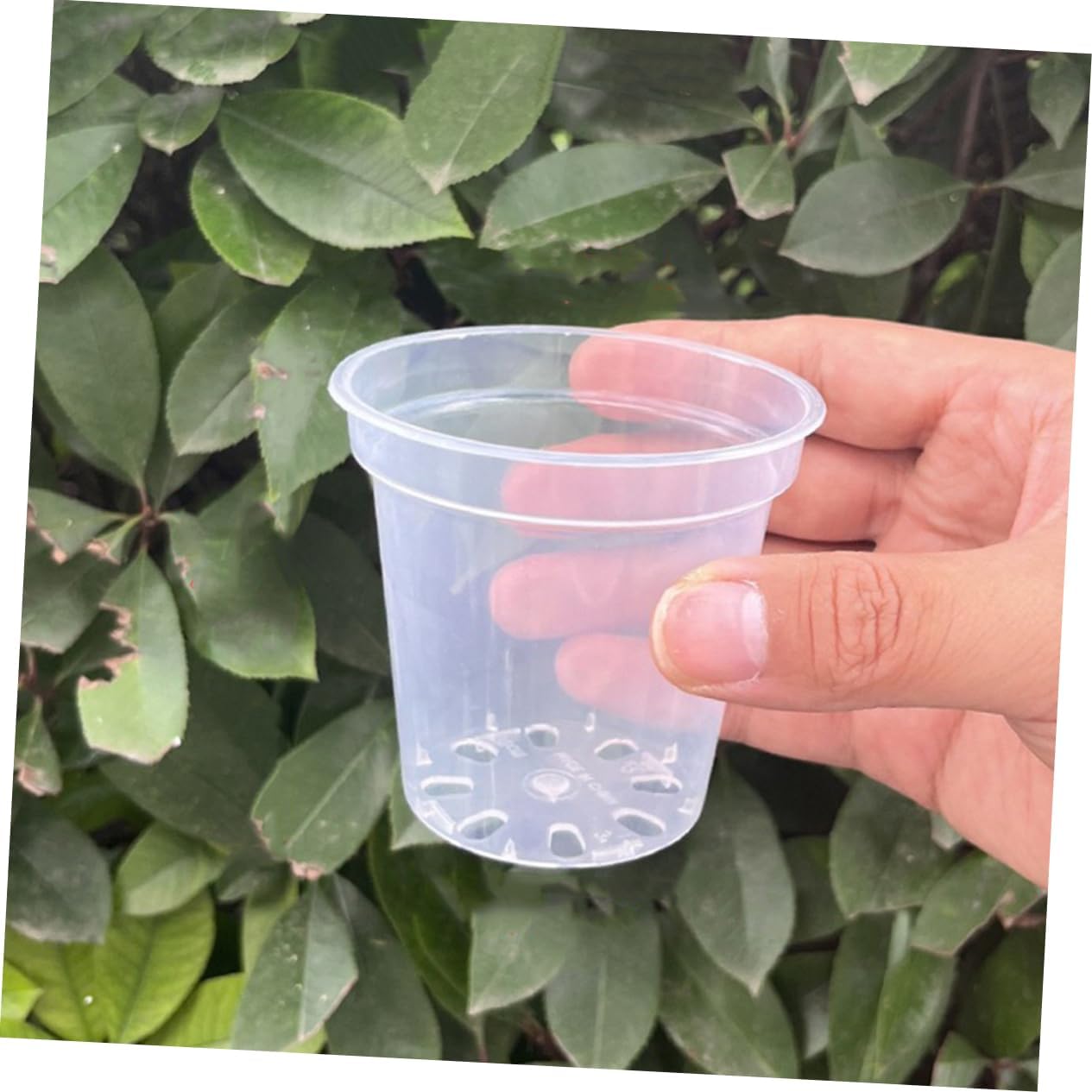 Kisangel 40Pcs Transparent Nursery Pots with Drainage Holes for Indoor and Outdoor Gardening Durable Plastic Flower Containers for Orchids and Plants for