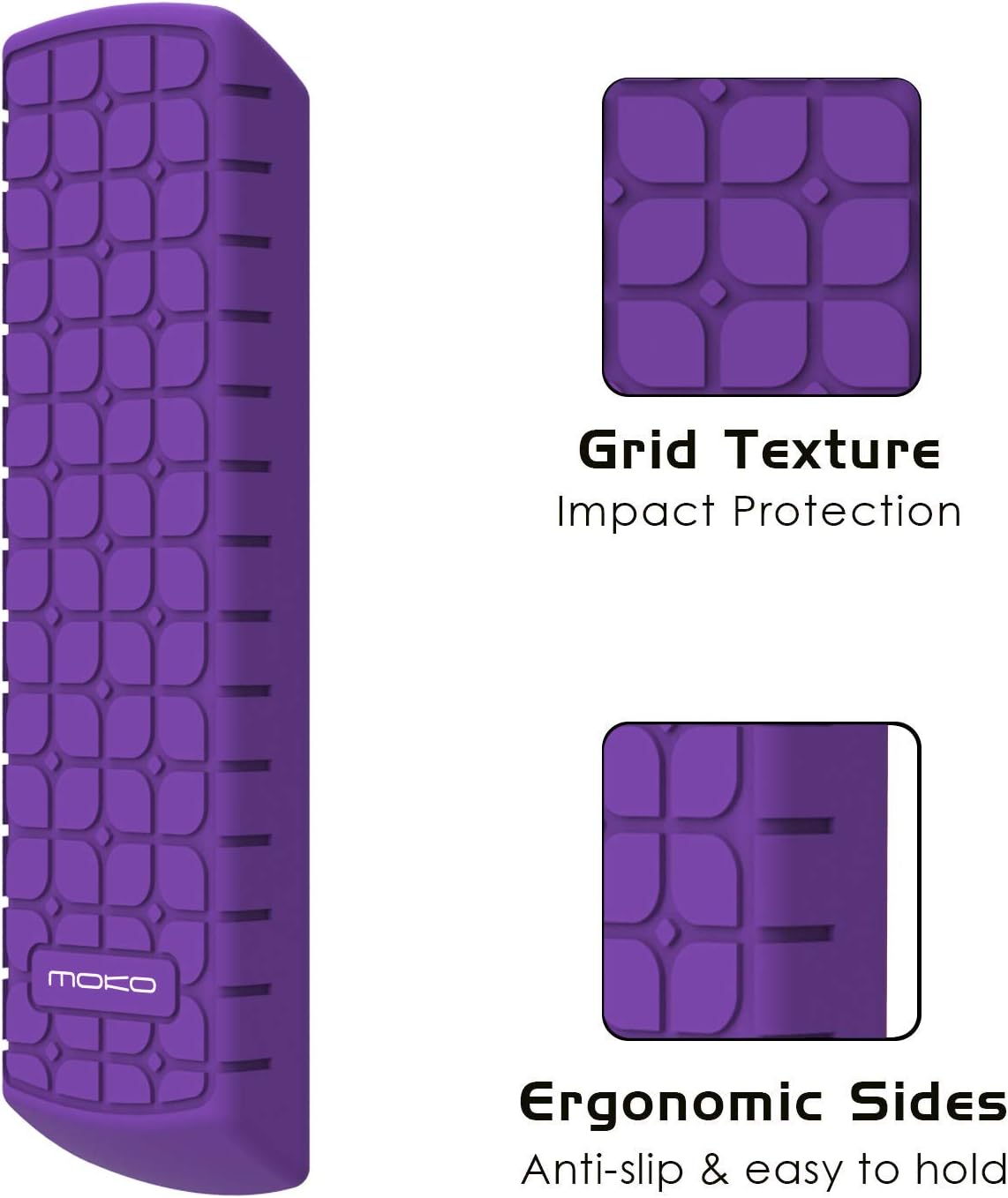 MoKo Silicone Remote Case Fits Fire TV Stick Lite 2020, Fire TV Stick 4K 2018, Fire TV Cube, Fire TV (3rd Gen) with 5.6" Alexa Voice Remote (2nd Gen), Shockproof Protective Cover - Purple