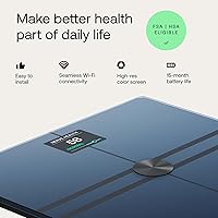Vista 5 de WITHINGS Body Comp - Báscula para peso corporal y análisis corporal completo, Wi-Fi y Bluetooth, báscula digital con función Baby, grasa visceral