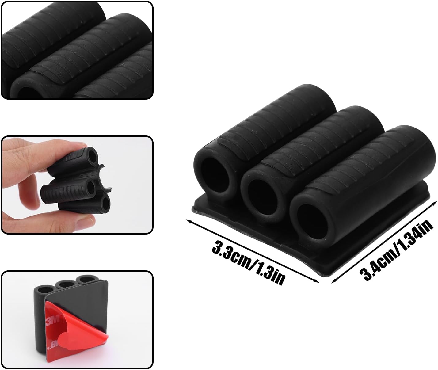 6 Pack Drill Bit Holder Tool Holster, Drill Holster with 6 High Adhesion Promoter Drill Bit Gripper for Impact Driver Carry up to Six Driver Bits on The Side