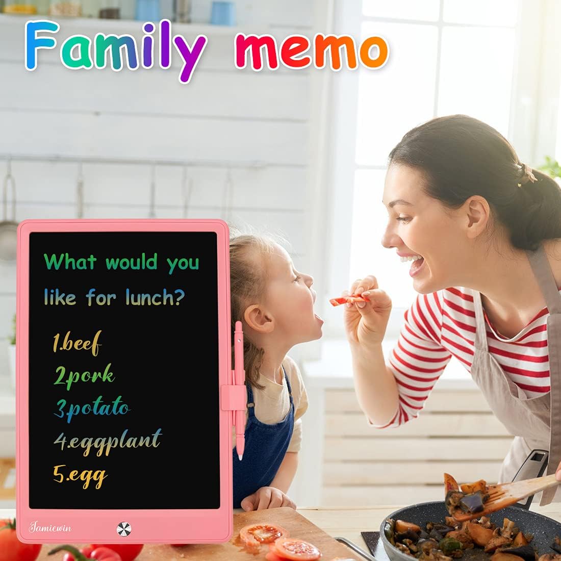 11 Inch LCD Writing Tablet, Colorful Drawing Doodle Board for Kids Toddler Drawing Pad Writing Board, Christmas Birthday Gifts for Boys Girls Age 3-7 Pink