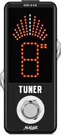 Hafair Pedal Afinador Cromático De Luxo, Tela Grande, Alta Precisão, ±0,1% Display Que Fornece Resultados Claros Afinação Para Guitarra Elétrica E Baixo