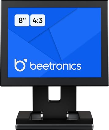 Beetronics 8-Inch Full HD IPS Monitor - Professional Industrial-Grade Display | HDMI, VGA, BNC, RCA Inputs | Durable Metal Housing, Matte Screen, 43 Aspect Ratio, Wide Viewing Angle - 8VG7M
