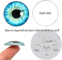 Vista 2 de Cabujón de cristal de ojos de tamaño mixto de 302520161280.236 in para hacer muñecas de arcilla, esculturas, accesorios de manualidades, hallazgos