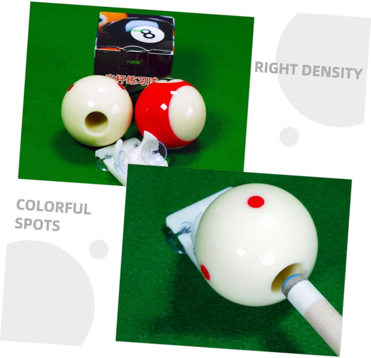 Billiard Training Cue Ball Set Professional Billiard Balls with Base for Pool Practice