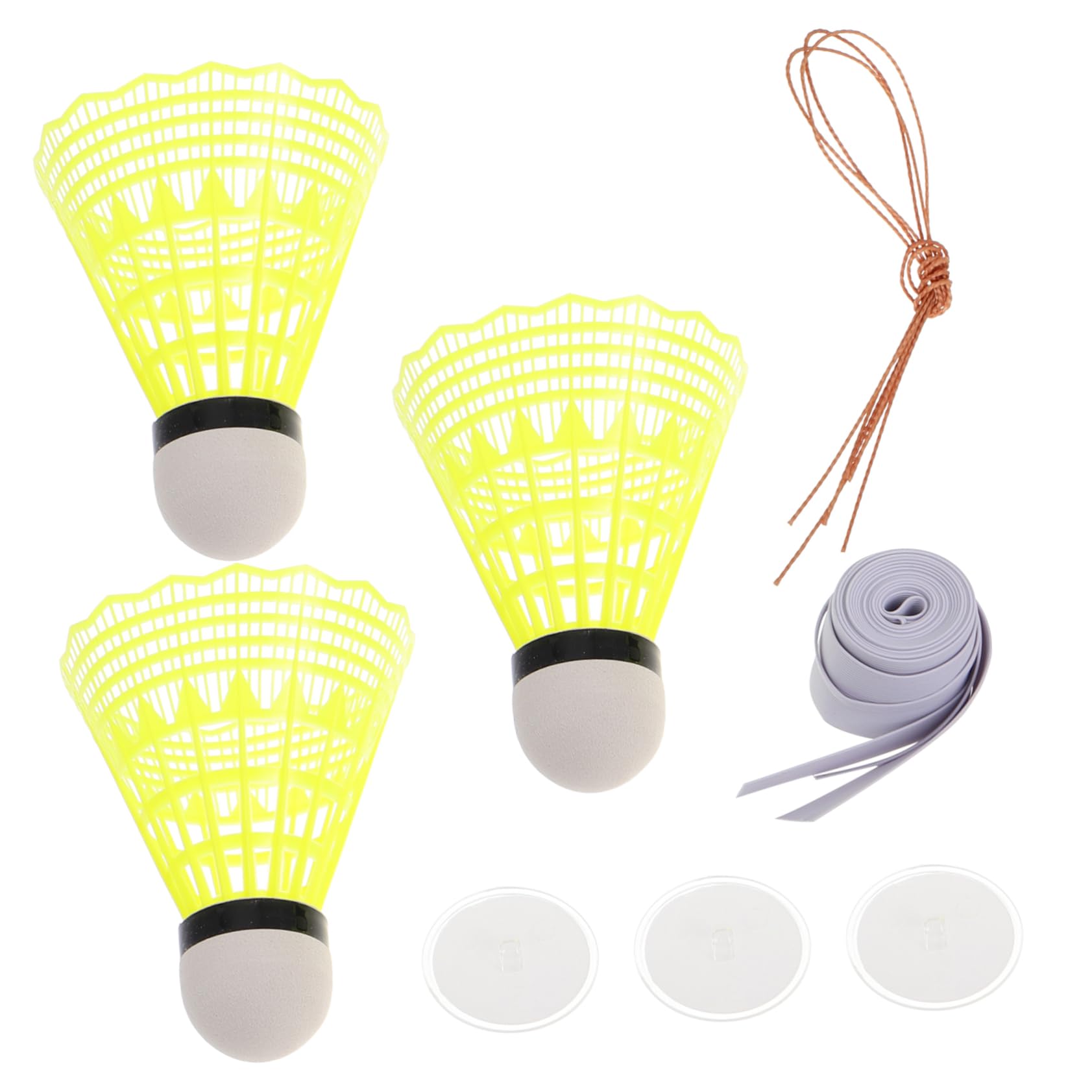 Happyyami Self Practice Badminton Training Tool Single Elastic Rope Equipment Rebound Shuttlecock