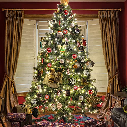 Christmas Tree Ornament Set, 70-Pack Shatterproof Assorted Christmas Tree Ornaments With Hanging Rope For Xmas Decorations Home Party, Holiday Wedding, Includes Santa Claus, Snowflakes, Candies, Etc. #TOP3