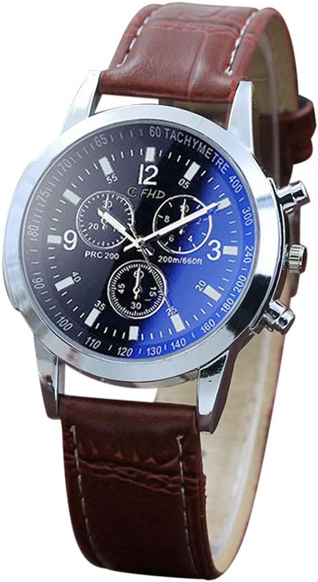 Bokeley Big Watches! Men's Belt Sport Quartz Hour Wrist Analog Watch (D)