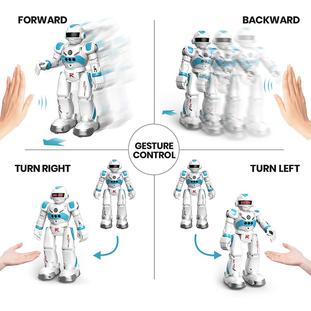 Magicwand Walking Dancing Robot with Music & 3D Lights & 360 Rotation (Gesture Robot) 2