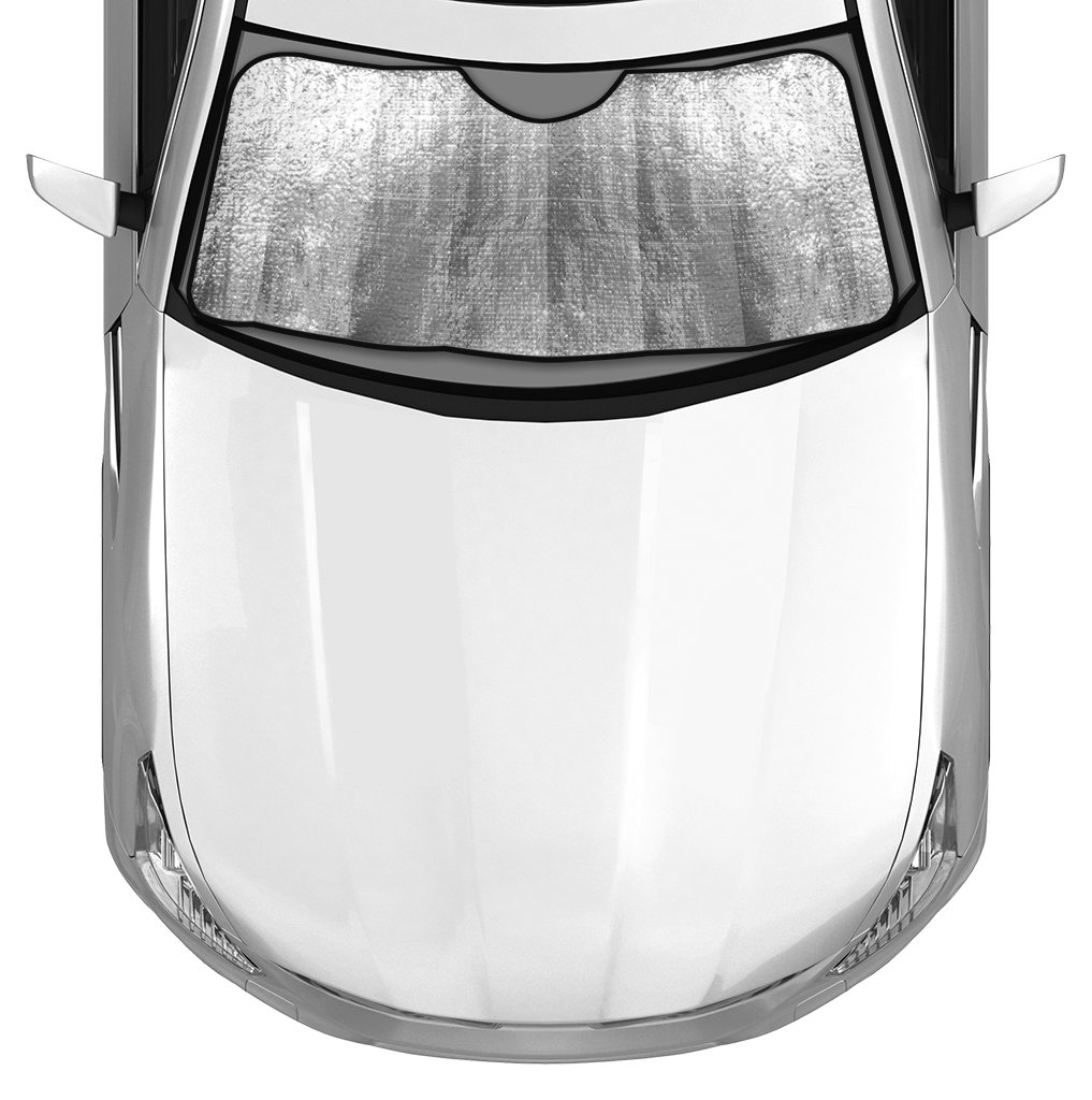 Custom Accessories 17265 Parasol Plegable de Espuma con Escudo Solar, 28.5 Pulgadas x 58 Pulgadas