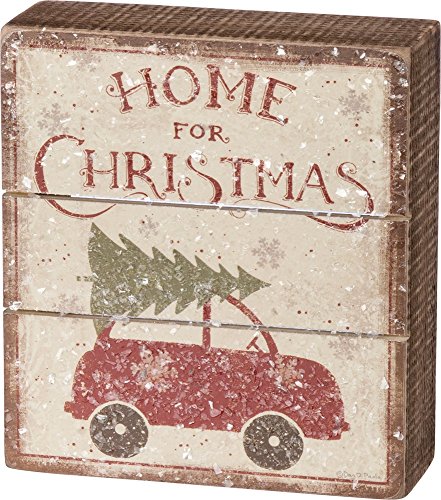 Primitives-by-Kathy-Rustic-Slat-Box-Sign-Home-for-Christmas Primitives by Kathy Rustic Slat Box Sign Home for Christmas