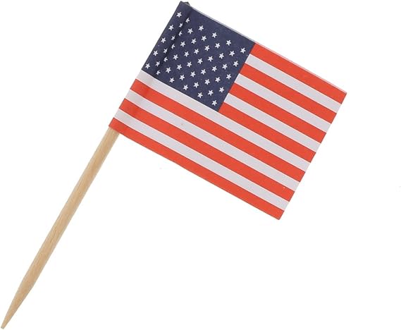 Royal American Flag Picks, Package of 100