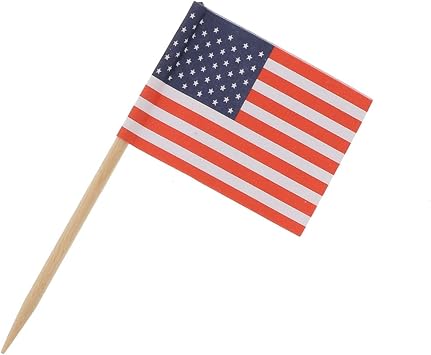 Royal American Flag Picks, Package of 100