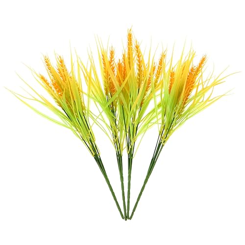 ABOOFAN 4 Pcs Artificial Wheat Stalks Realistic Simulated Wheat Ears