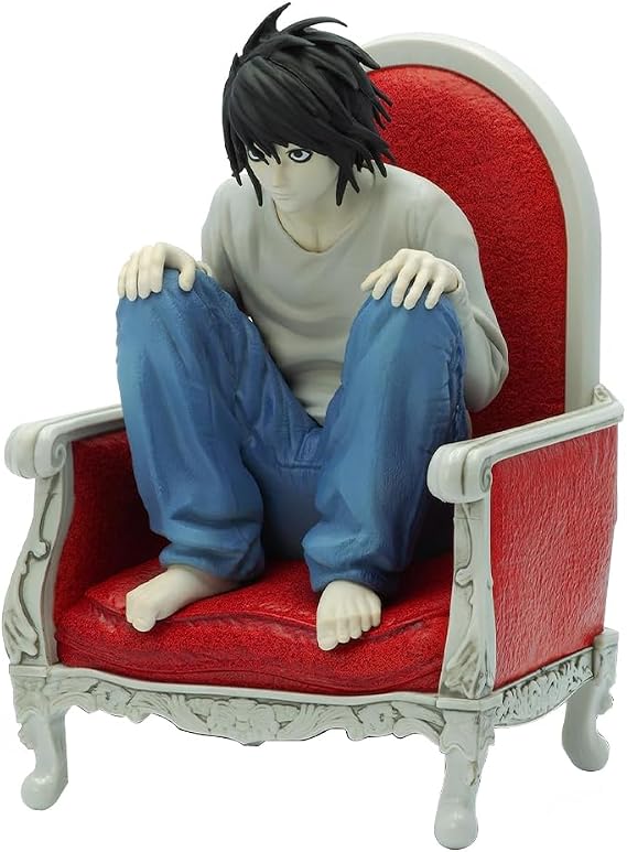 Zhongkaihua Death Note Figure L Lawliet Figure 13CM Anime Model Statue Sofa Squatting Sitting Christmas Home Desk Ornament Birthday Decoration Gift For Fan