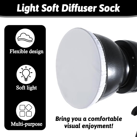 7/18 CM Light Diffuser, 6 PCS Diffuser Lamp Sock Soft Cover Light Sock