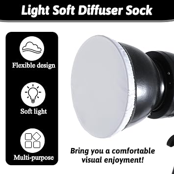 7/18 CM Light Diffuser, 6 PCS Diffuser Lamp Sock Soft Cover Light Sock
