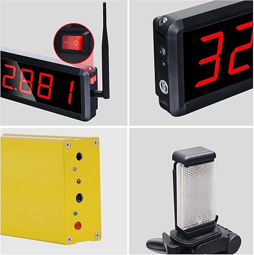 Miniatura 5 de Temporizador láser inalámbrico para sprints, sistema de temporizador láser para pista 40 60 yardas, cronómetro para correr y transitar velocidad (2