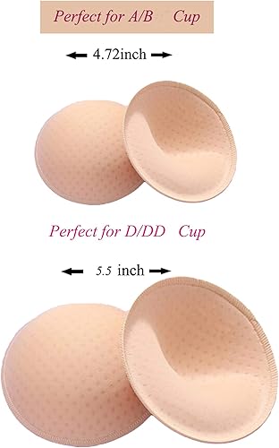 Miniatura 6 de ONDY Bra Insert Pads 2 Pairs, Round Breast Enhancers,Invisible Bra Push Up Pad for Yoga Sports Bra