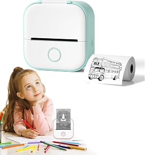 MicroPrintz - Mini Printer, Print Pocket Go Printer Bundles, Printpocketgo, Print Pods Mini Printer, Den Pocket Printer, Sticky Note Printer Bluetooth, Snap Print Mini. (Green)