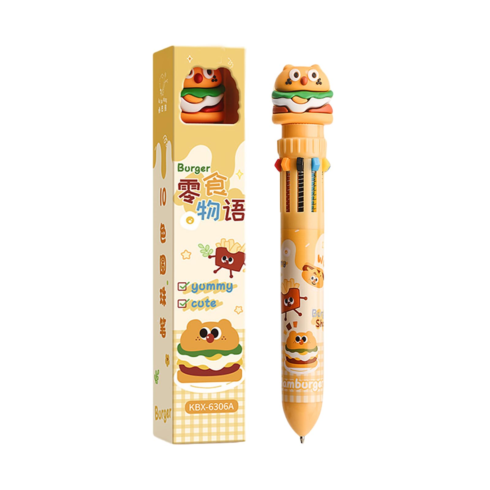 Xinsheinelry 0.5mm Multicoloured Pen Cartoon Animal Ballpoint Pen Writing Tool 10/12 in 1 Retractable Ballpoint School Supplies Cartoon Animal