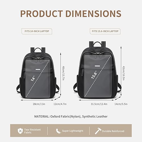 Miniatura 4 de GOLF SUPAGS Mochila para laptop para mujer con compartimento separado para laptop, resistente al agua, para laptop de 15.6 pulgadas, bolsas