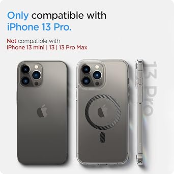 Spigen for iPhone 13 Pro Case, Ultra Hybrid MagFit [Anti-Yellowing] [Compatible with Magsafe] - Carbon Fiber