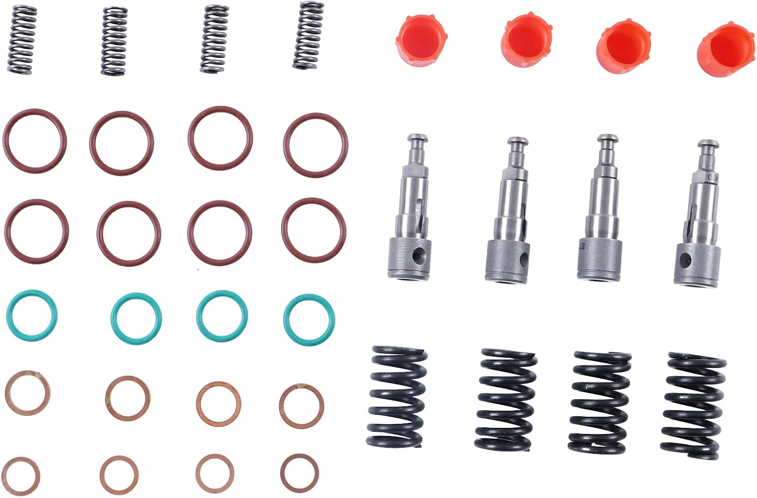 ZTUOAUMA Fuel Injection Pump Rebuild Kit Compatible With Kubota 4-Cylinder V Series Engine V1903 V2003 V2203 V2403 Mini Excavator KX161 KX121 and Bobcat Skid Steer Loaders