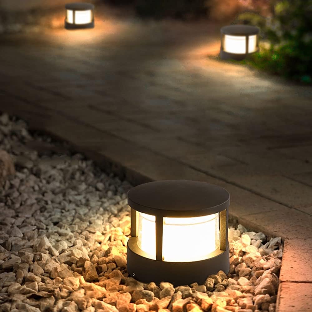 LED Outdoor Lights, Matte Black Finish Landscape Path Lights, Aluminum Lamp, Waterproof Led Pathway Lights for Lawn, Patio, Yard, Garden, Pathway