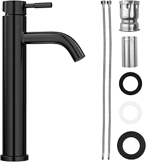 Comprar Grifo Lavabo Monomando con Mangueras 60cm, Grifo Baño Control de Agua Fría y Caliente, Griferia Baño con Núcleo de Válvula de Cerámica para Lavabos, Cocinas, WC y Hoteles(Acero Inoxidable)