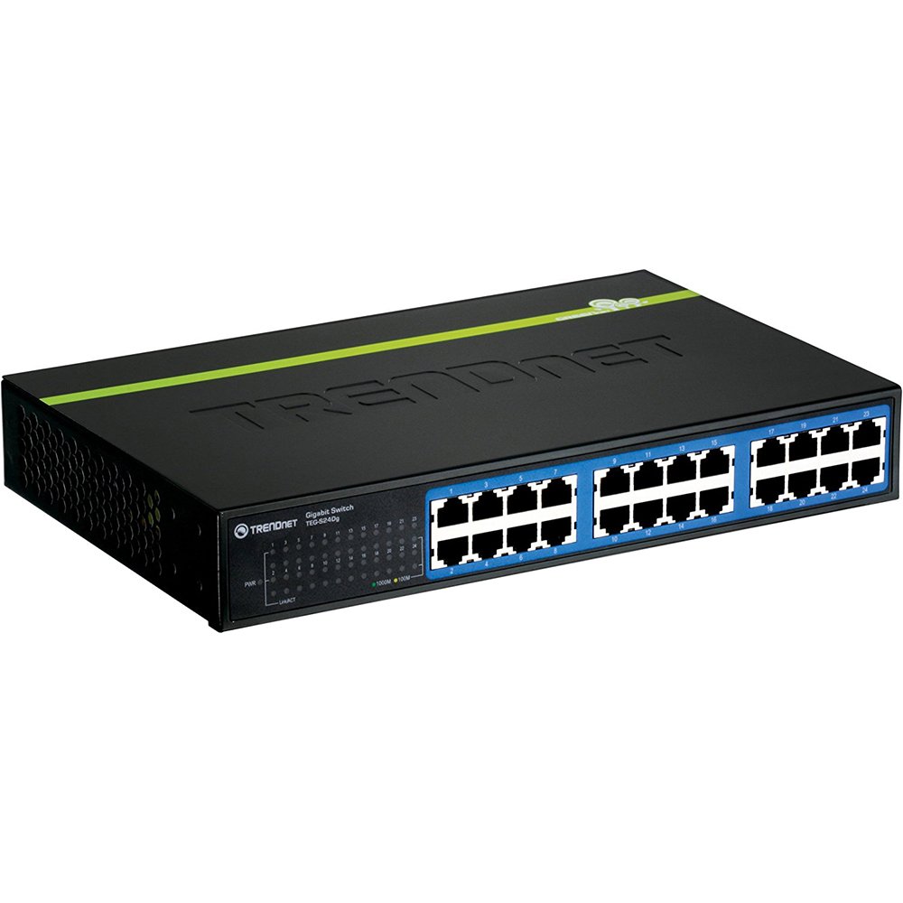 Trendnet TEG-S24DG commutateur réseau Non-géré Noir