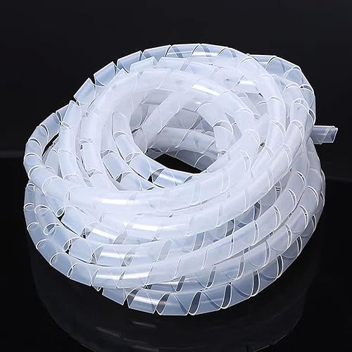 Miniatura 10 de Funda organizadora de cables en espiral de 25 pies y 38 pulgadas para cable de computadora, cable de alimentación de audio y video (38 pulgadas a 25