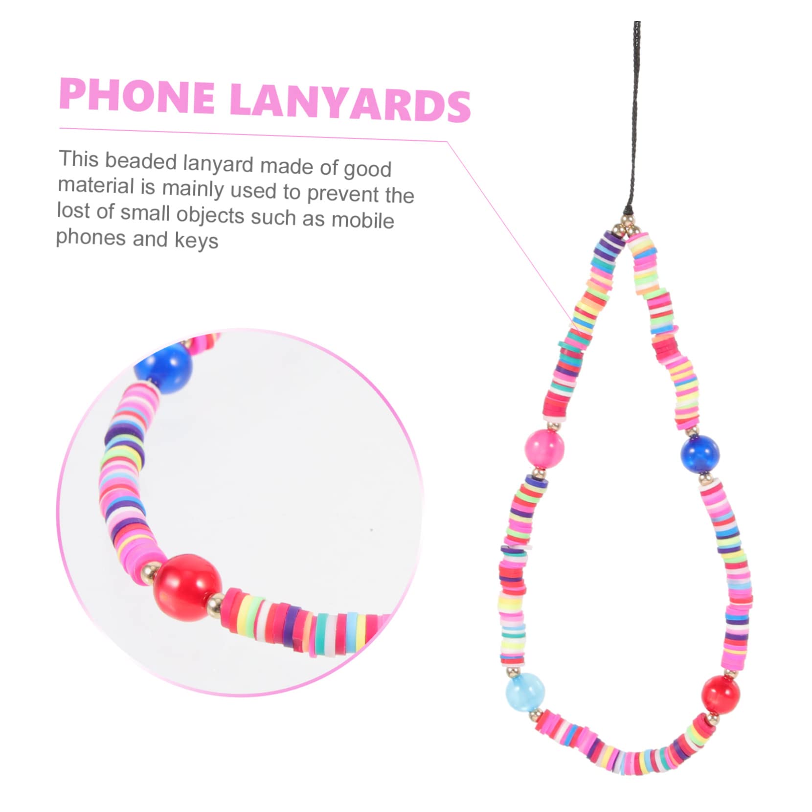 25 pezzi Cordino per Telefono con Perline Perla Tracolla Decorativa Polimerica Laccio Perdita Elegante per Smartphone