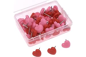 50Pcs Heart Push Pins Embellished Message Board Pins for Photos & Notes