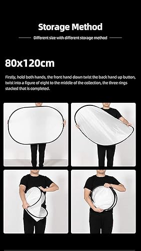 Miniatura 6 de AMBITFUL Tablero suave de 31.5 x 47.2in, luz suave, iluminación de estudio de fotografía, translúcida, plegable, multidisco con bolsa para