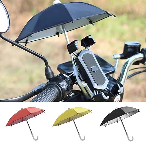 Miniatura 2 de Paraguas para teléfono celular para motocicleta, mini manillar impermeable, soporte para teléfono celular, sombrilla portátil, paraguas para Azul
