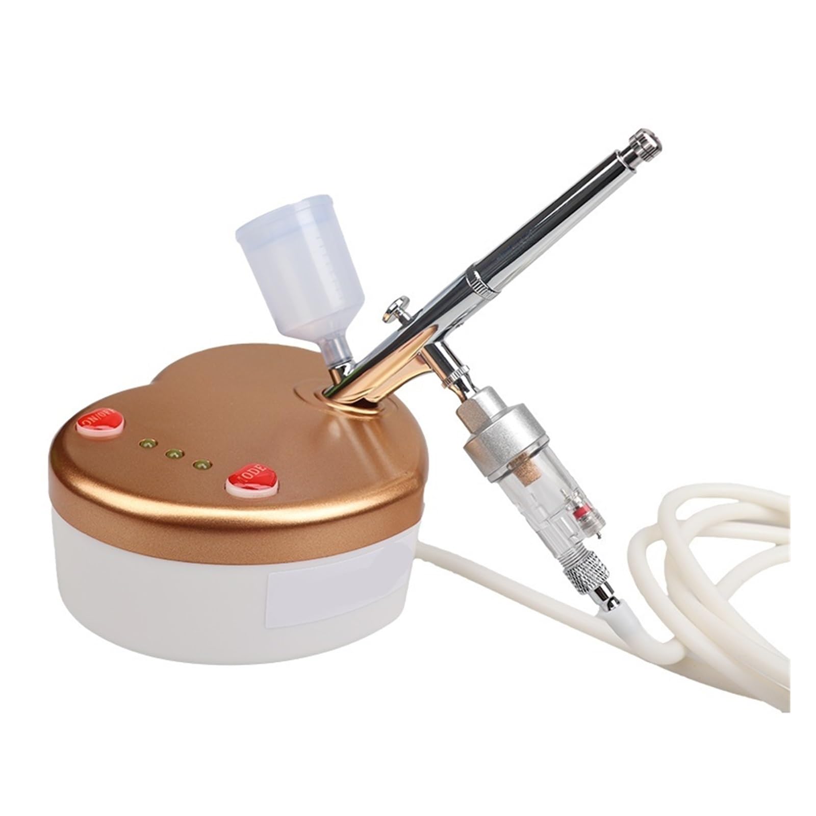 Compressore Pittura Spruzzatore Aerografo Make Up Art Body Cake Model Car Riempimento d'acqua Precisione Senza Sforzo Spruzzo Uniforme(0449-LW-A)