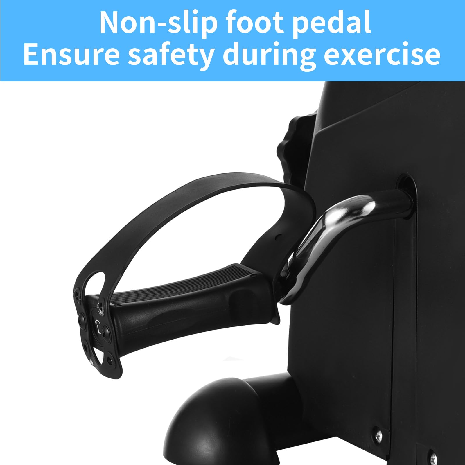 Walmeck Urządzenie do ćwiczeń na Pedałach Pod Biurkiem z Wyświetlaczem LCD do Użytku Domowego w Biurze Mini Rower Treningowy z Pedałami Rehabilitacji Nóg i Krążenia Krwi
