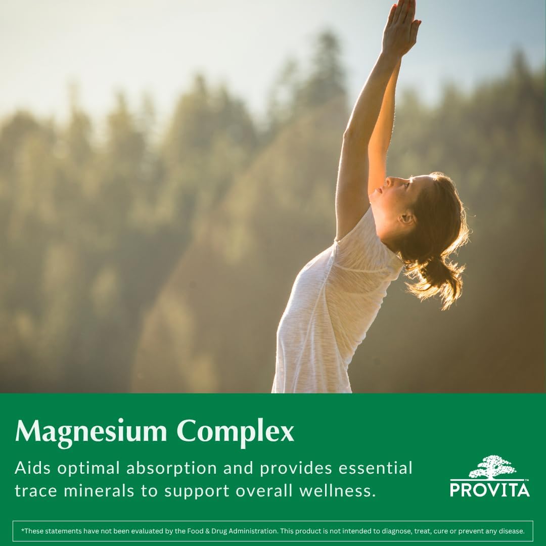 Provita Magnesium Complex Supplement | 4-in-1 Multi with Citrate, Bisglycinate, Malate & Oxide | Complete Magnesium Supplement for Women & Men | Supports Muscle, Bone, Heart & Energy | 90 Capsules