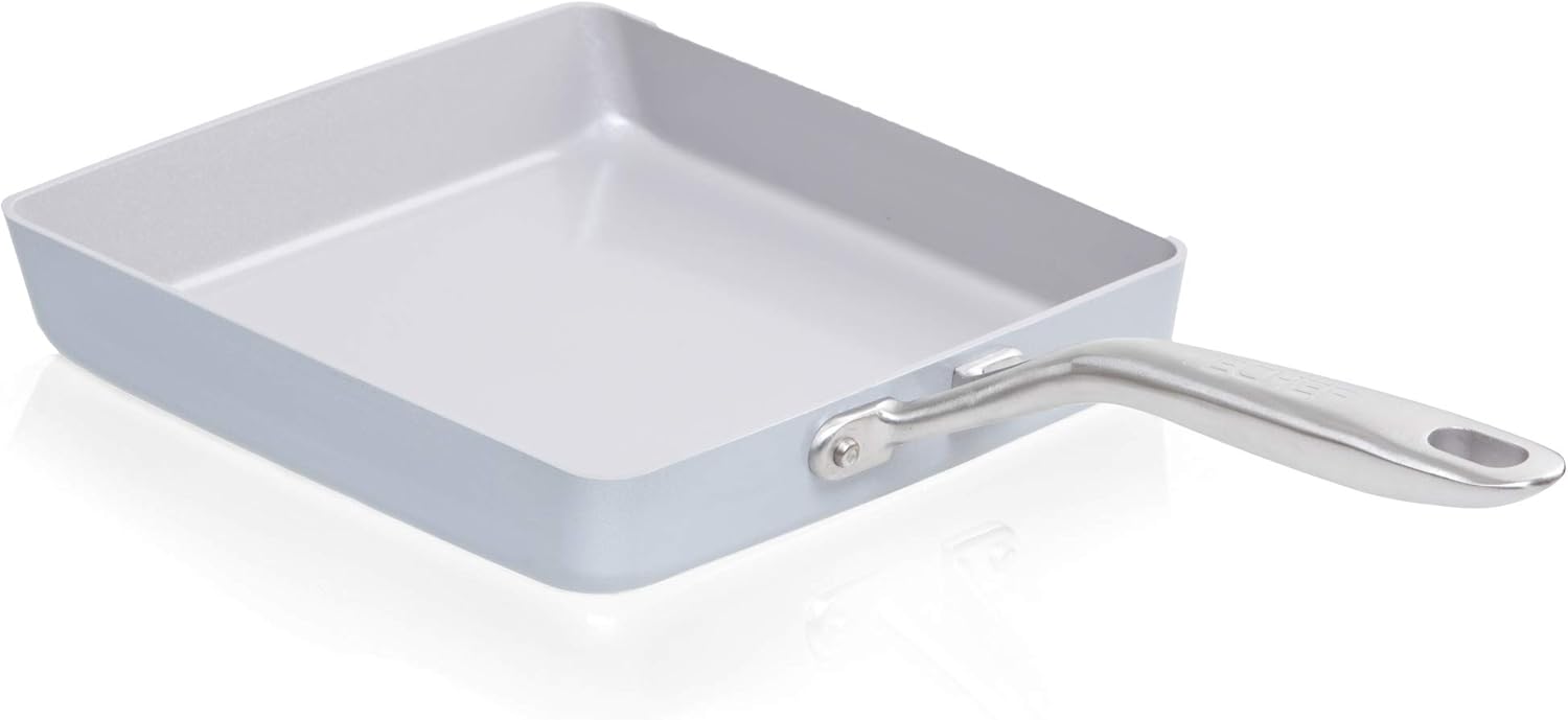 TECHEF - CeraTerra Ceramic Nonstick Tamagoyaki Japanese Omelette Pan/Egg Pan (PTFE and PFOA Free Ceramic Exterior & Interior), Made in Korea: Home & Kitchen