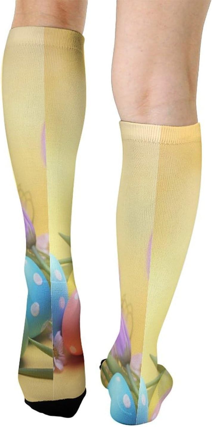 April Easter Knee High Soccer Socks Moisture Wicking