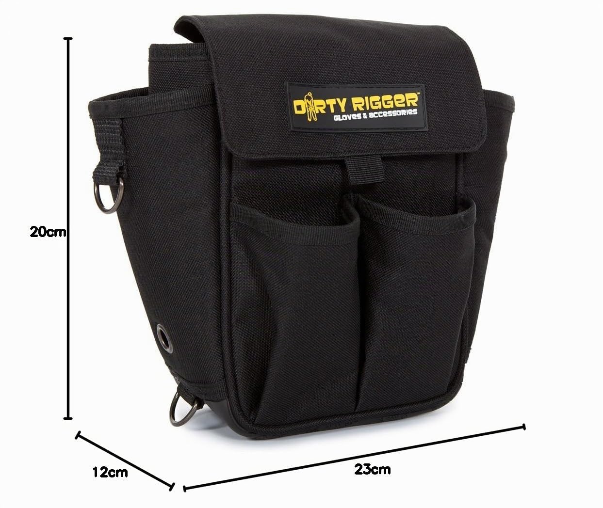 Dirty Rigger Tech Pouch V2 Sac à Outils avec Poches Robustes en Nylon Ultra résistant Noir