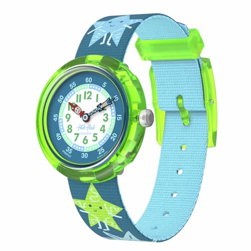 Flik Flak Unisex Watch Casual Green Bio-sourced Quartz Starry Glow