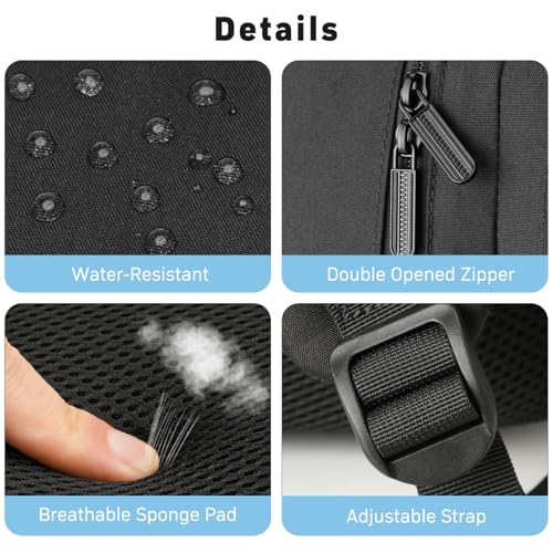 MOMUVO School Backpack for Teens Boys and Girls,15.6 Inch Laptop Backpack Unisex Bookbag with USB Charging Port Water-Resistant Schoolbag Casual Daypack-Black4