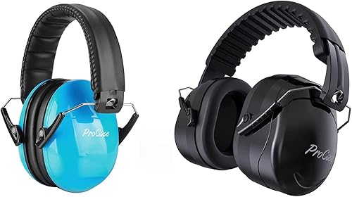 ProCase Paquete de orejeras de seguridad para niños con protección auditiva, protectores de oídos