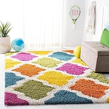 Carpet for Living Room Silk Fiber Soft 2X6 FEET Handwoven Plain Shaggy Carpet Rectangular Rug Soft & Plush, Modern Design 5 Cm Pile Height (Multicolour)