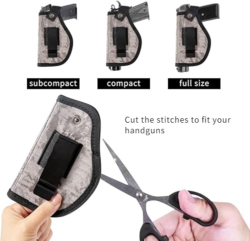 Miniatura 9 de IWBOWB 9mm Holster, 380 Pistol Holster, Universal Airsoft LeftRight, Holster for Glock 23,26,27,42, M&P Shield