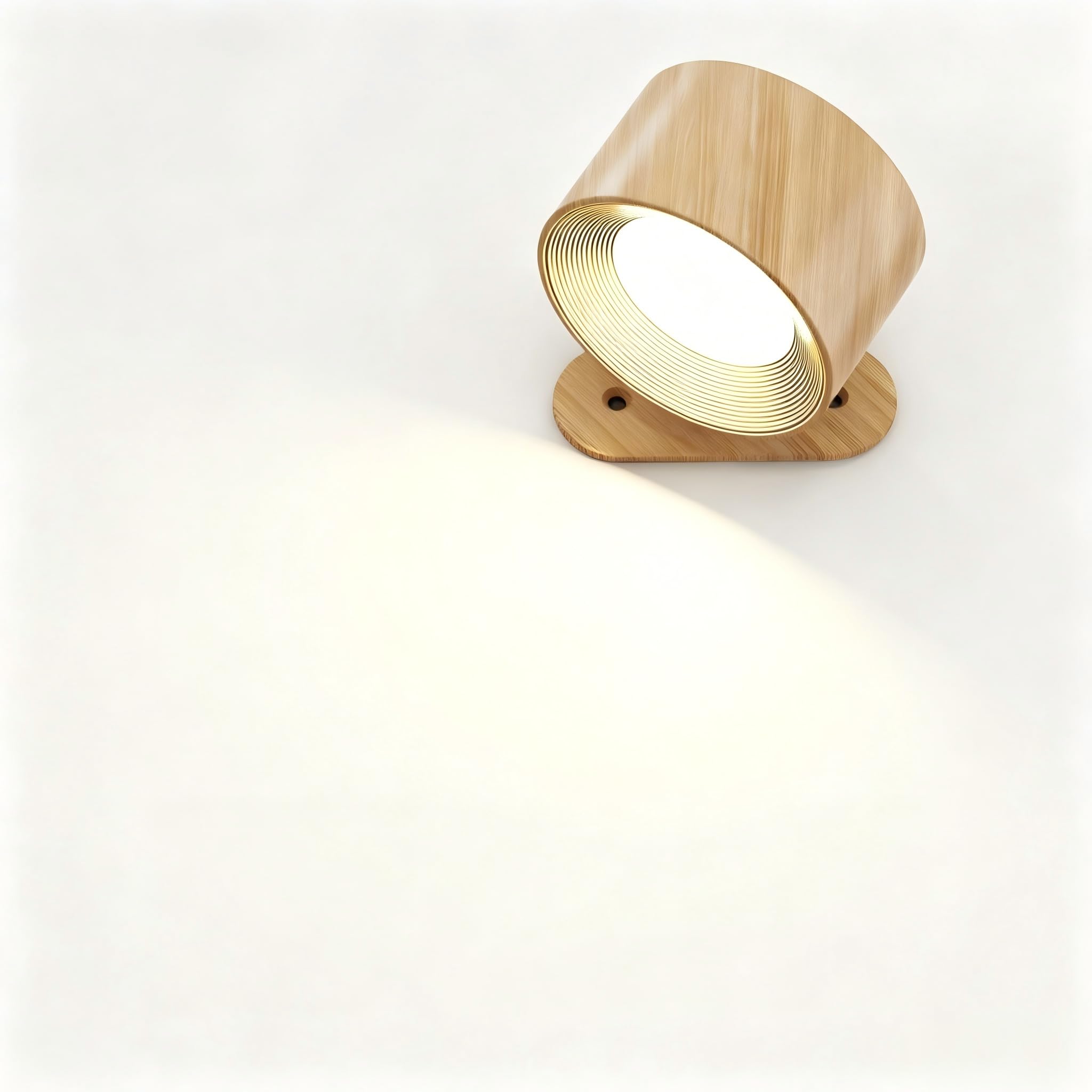 Coollamp LED Applique a Parete Interno, Applique a Batteria con Funzionamento a Batteria, 3 Modalità di Colore, Dimmerabile, Rotazione di 360°, Controllo Tattile, Lampada a Larete per Lettura 1Pcs